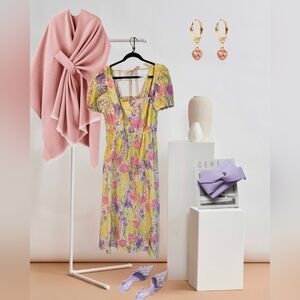 Show Me Your Mumu Smitten Midi Floral Dress 